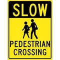 Nmc Slow Pedestrian Crossing Sign, TM166K TM166K